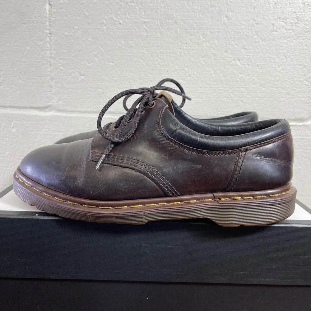 Dr. Martens 8053 Brown Leather Oxford Dress Shoes Men's 10 US Made In England